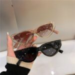 Cat Eye Slim Frame High-End Street Photography Sunglasses for Women - Image 2