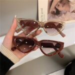 Cat Eye Slim Frame High-End Street Photography Sunglasses for Women - Image 5