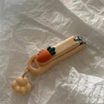 Adorable Carrot-Shaped Stainless Steel Nail Clippers with Straight Edge Blade - Modern Style Nail Trimmer with Cat Claw Pendant - Unscented, Splash-Proof - Image 2
