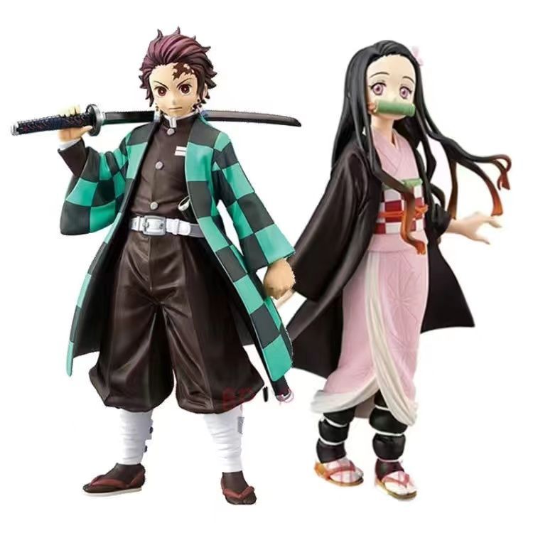 13381134396548160 Demon Slayer Collectible Figurines - Tanjiro, Nezuko, Zenitsu & Hashira Models - Image 1