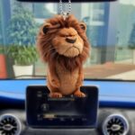 2D Cute Lion Hanging Ornament – Acrylic Car Mirror & Home Décor Pendant - Image 5