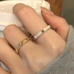 Colorful North Star Zircon Enamel Ring – Light Luxury INS Style for Women - Image 6