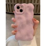 Bubble Cloud Wave iPhone Case – Matte Solid Color Cover for iPhone  Series - Image 4