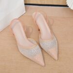 Elegant Rhinestone Pointed Toe Slingback Heels - Image 6