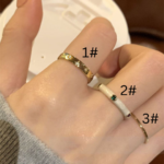 Colorful North Star Zircon Enamel Ring – Light Luxury INS Style for Women - Image 2