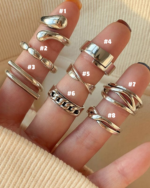 925 Sterling Silver Minimalist Combination Ring – Luxury Index Ring - Image 2