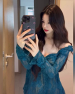 Elegant Square Neck Lace Top – Slim Fit Sexy Women’s Autumn Lace Blouse - Image 3