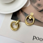 Baroque Metal No-Hole Ear Clips for Women | Exaggerated INS Style Round Hoop Earrings - Image 2