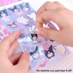 Cartoon cute laser stickers 3D handbook student card stickers expansion style three-dimensional stickers material ins style - Image 3
