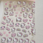 5D Hello Kitty Embossed Nail Stickers – Cute Pink Skirt Kitty Cat DIY Decals for Water Bottles, Cameras & More - Image 3