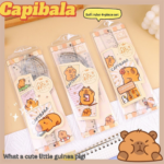 Capybara soft ruler student special plastic ruler triangle ruler protractor ruler four-piece set 20cm - Image 3