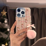 Glitter Stripes Little Bear iPhone Case for iPhone, Soft and Stylish Design - Image 2