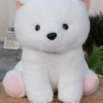 hug and luv plush toys puppy dog white furry soft stuffed animal - Image 4