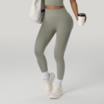 High-Waist Tummy Control Yoga Pants for Women - Ribbed Elastic Fitness Leggings, Butt Lift & High Stretch Running Sports Pants - Image 4