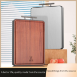 Antibacterial Ultraviolet Wood Cutting Board | Double-Sided Stainless Steel Chopping Block | Mold-Resistant, Durable, and Eco-Friendly Kitchen Board - Image 2