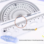 Capybara soft ruler student special plastic ruler triangle ruler protractor ruler four-piece set 20cm - Image 4