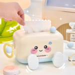 GZP Cute Cartoon Tissue Box – Decorative Cream Style Paper Towel Holder for Desk or Living Room - Image 5