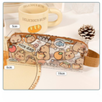 Capybara transparent pencil case cartoon cute student stationery storage bag capybara high value waterproof pencil case - Image 4