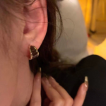French C-Shaped Hoop Earrings –  Elegant Niche Style Studs for Women - Image 5