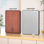 Antibacterial Ultraviolet Wood Cutting Board | Double-Sided Stainless Steel Chopping Block | Mold-Resistant, Durable, and Eco-Friendly Kitchen Board - Image 6