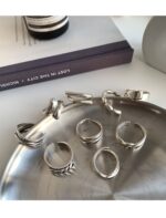 925 Sterling Silver Minimalist Combination Ring – Luxury Index Ring - Image 5