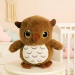 Adorable Brown Owl Plush Toy with Big Sparkly Eyes - Ultra-Soft Stuffed Animal Bird - Image 2