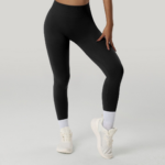 High-Waist Tummy Control Yoga Pants for Women - Ribbed Elastic Fitness Leggings, Butt Lift & High Stretch Running Sports Pants - Image 5