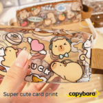 Capybara transparent pencil case cartoon cute student stationery storage bag capybara high value waterproof pencil case - Image 6