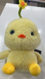 Cute Yellow Chick Plush Toy with Flower Accent - Soft & Cuddly Stuffed Animal - Image 4