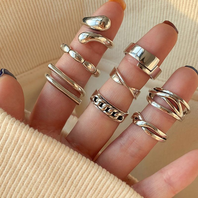 94a30a68-08b0-47d5-8ed6-a05d5ad8c2cb 925 Sterling Silver Minimalist Combination Ring – Luxury Index Ring - Image 1