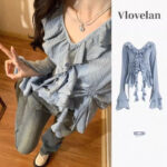 Cinched Waist Spring Blouse for Women - Image 3