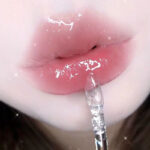 Cappuvini Dudu lip oil, transparent , moisturizingand hydrating lip gloss, fine shimmer, layered glass lip - Image 6