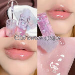 Cappuvini Dudu lip oil, transparent , moisturizingand hydrating lip gloss, fine shimmer, layered glass lip - Image 8