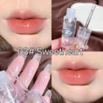 Cappuvini Dudu lip oil, transparent , moisturizingand hydrating lip gloss, fine shimmer, layered glass lip - Image 9