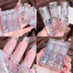Cappuvini Dudu lip oil, transparent , moisturizingand hydrating lip gloss, fine shimmer, layered glass lip - Image 2