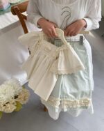 Girls Korean Style Doll Collar Floral Summer Set - Image 4