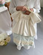 Girls Korean Style Doll Collar Floral Summer Set - Image 3