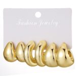 Gold Water Drop Hoop Earrings – Minimalist Luxe Huggie Hoops for WomenGold Water Drop Hoop Earrings - Image 10