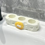 Bathroom Cream-Style Electric Toothbrush Holder – Punchless Toothpaste & Brush Storage Rack - Image 8