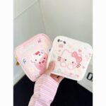Cartoon Sanitary Pad Pouch - Large Capacity, Portable Menstrual Pad Storage Bag, Cute Girl’s Canvas Bag with Oil Painting KT Design - Image 5