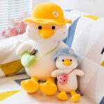 Bag Cap Duck Soft Toy | Plush Duck Toy with Bag and Cap Design - Image 4