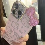Hello Kitty Rhinestone Bowknot Full Coverage Phone Case for Apple Phones - Image 7