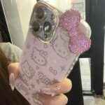 Hello Kitty Rhinestone Bowknot Full Coverage Phone Case for Apple Phones - Image 6