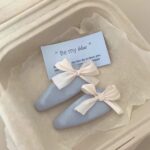 Blue Leather Bow Hair Clip – Cute Waterdrop BB Clip for Girls - Image 9