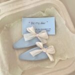 Blue Leather Bow Hair Clip – Cute Waterdrop BB Clip for Girls - Image 5