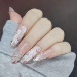Golden Jade Bloom Cat Eye Handmade Press-On Nails – Elegant High-End Hand-Painted False Nails - Image 4