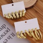 Gold Water Drop Hoop Earrings – Minimalist Luxe Huggie Hoops for WomenGold Water Drop Hoop Earrings - Image 7