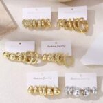Gold Water Drop Hoop Earrings – Minimalist Luxe Huggie Hoops for WomenGold Water Drop Hoop Earrings - Image 8