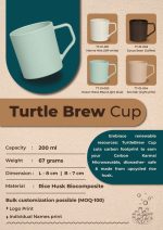 Turtle Brew Cup – Reusable Rice Husk Eco Mug | Sustainable Coffee & Tea Cup - Image 3