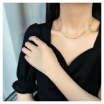 Minimal Titanium Steel Chain Choker Necklace for Women - Image 5